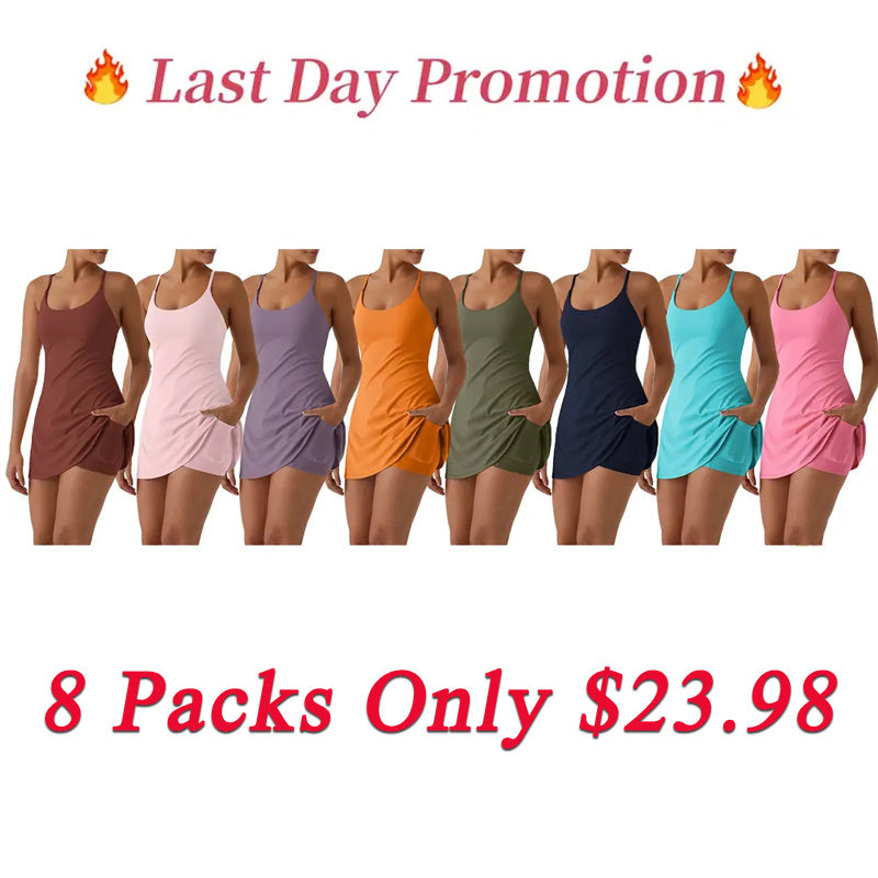 😍This Week's Special Price💥Backless Sleeveless Dresses With Pockets