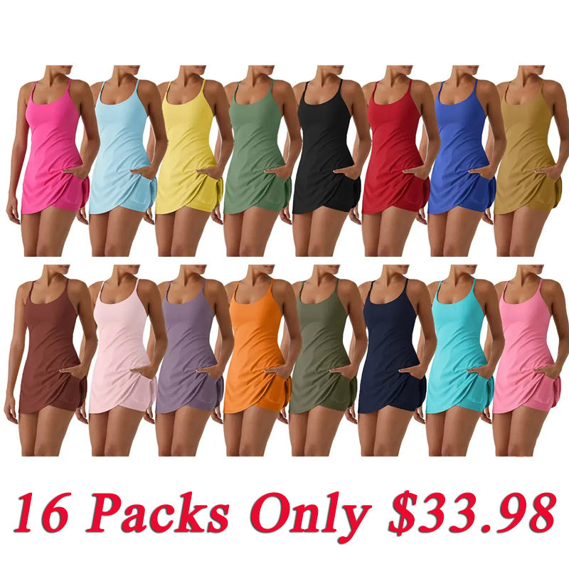 😍This Week's Special Price💥Backless Sleeveless Dresses With Pockets