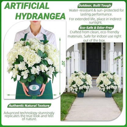 🔥Hot Sale 70% OFF🔥Artificial Outdoor Hydrangea Flowers - UV resistant, Waterproof, Windproof