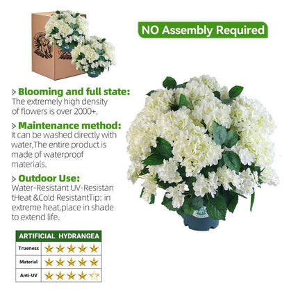 🔥Hot Sale 70% OFF🔥Artificial Outdoor Hydrangea Flowers - UV resistant, Waterproof, Windproof